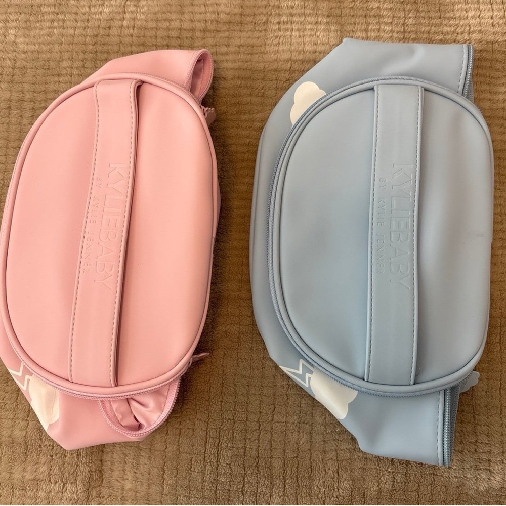 Kylie Baby Mini Bags/Totes - Blue and Pink; Comes with sticker page